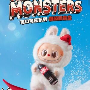 White and Red Plush Doll with Rabbit Ears and Santa Hat